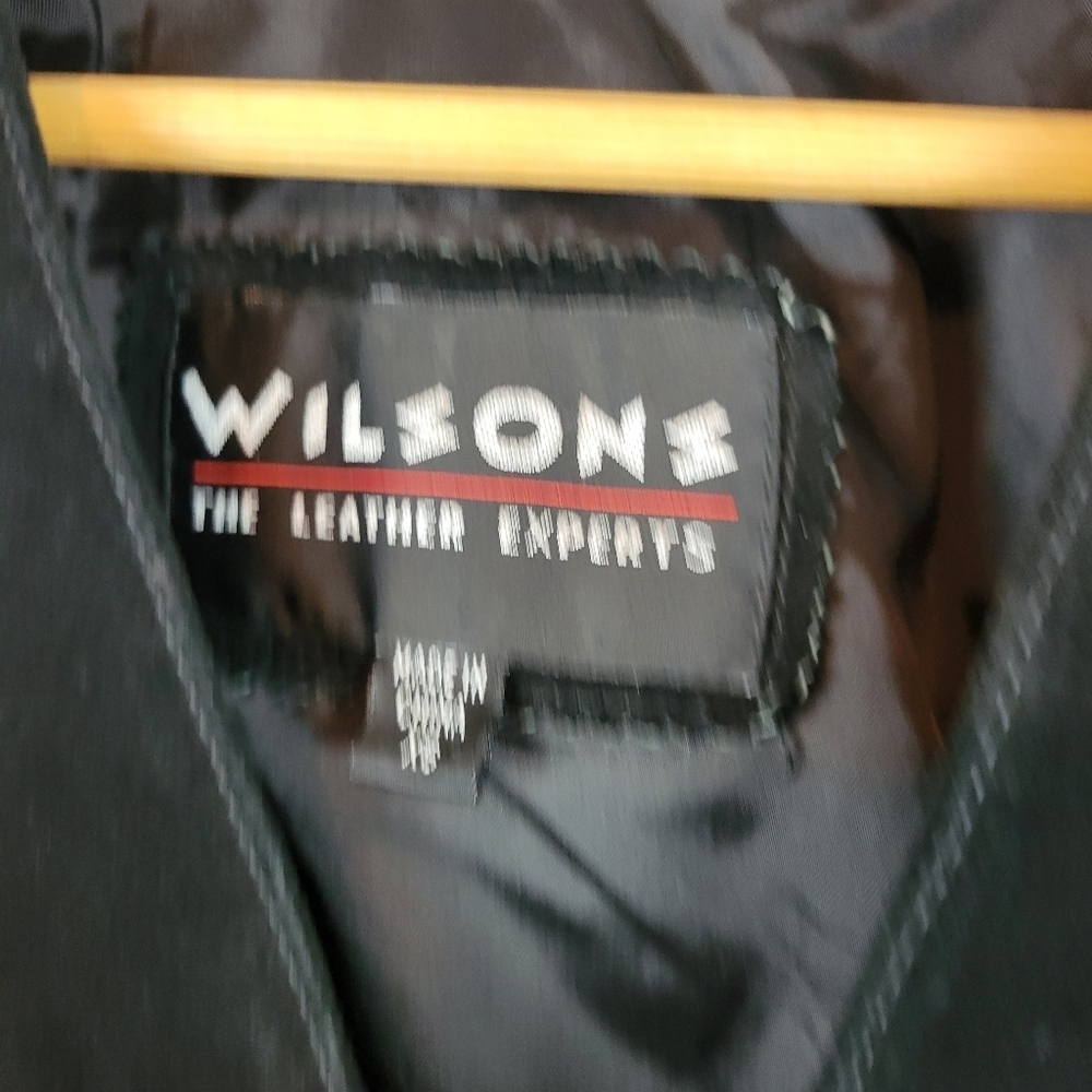 Wilsons Leather‎ Vintage Suede Cropped Jacket Black Size Extra Small - Picture 3 of 11